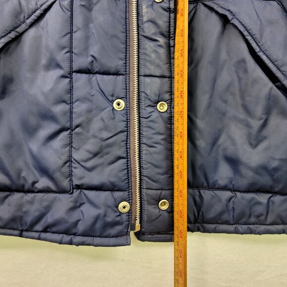 Vintage Union McGregor Mens Sportswear Quilted Jacket Navy Blue Medium *callout - Picture 6 of 11